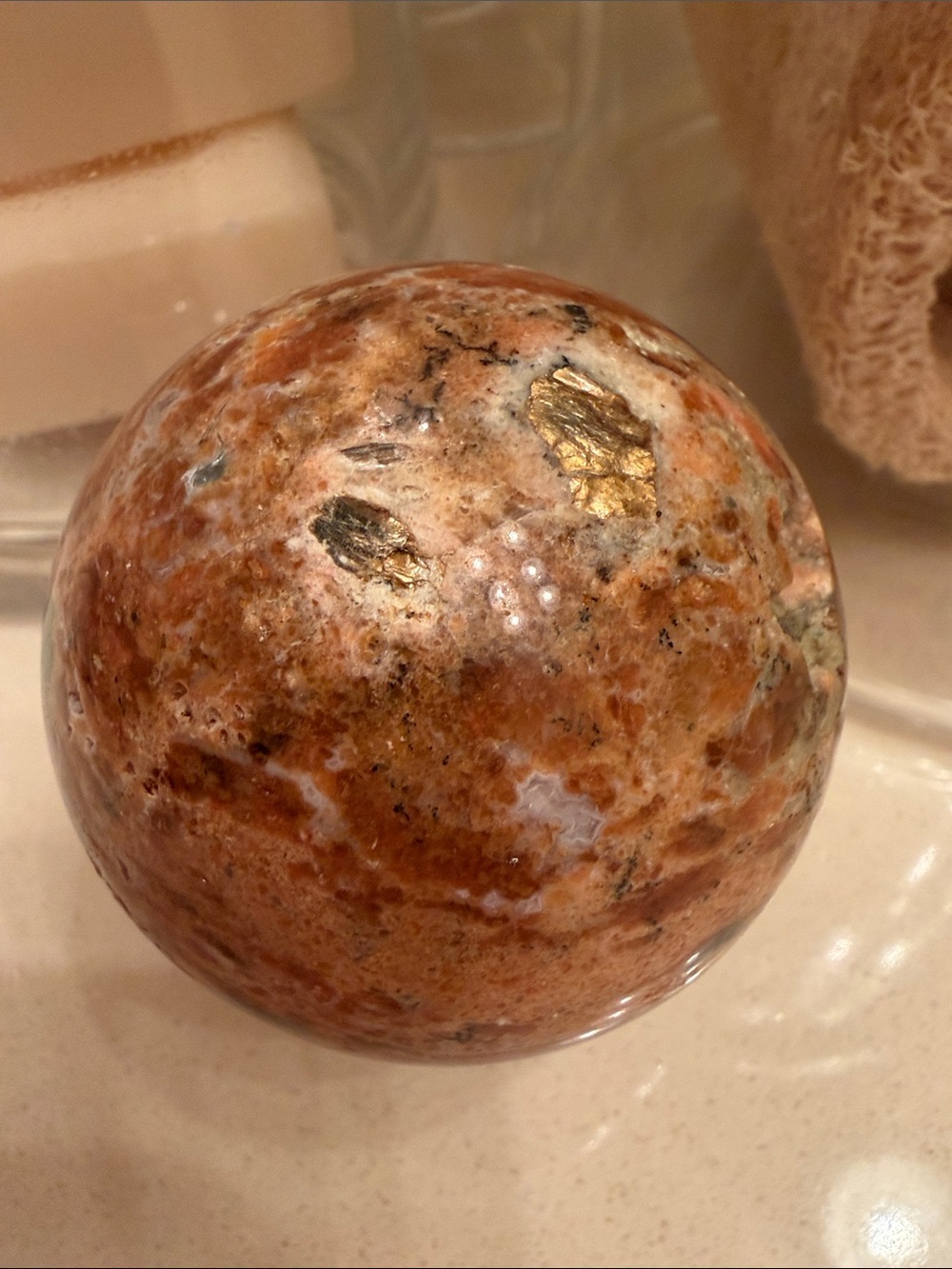 2.30 Inch Sunstone with Apatite Sphere - Picture 2 of 3